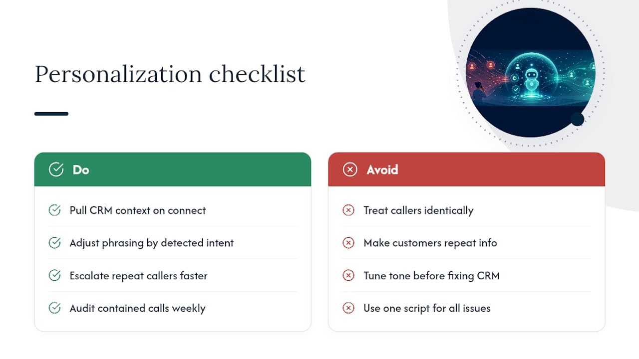 How Do You Personalize AI Call Deflection Without Losing Efficiency? — overview diagram